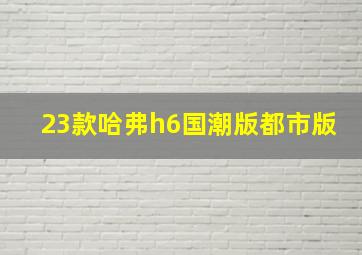 23款哈弗h6国潮版都市版