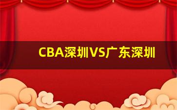 CBA深圳VS广东深圳