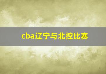 cba辽宁与北控比赛