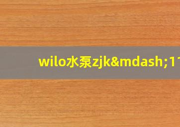 wilo水泵zjk—11b