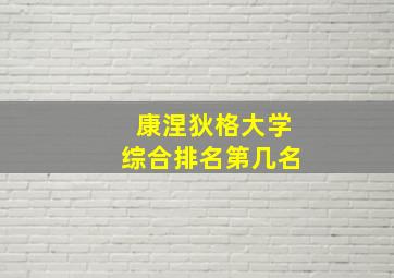 康涅狄格大学综合排名第几名