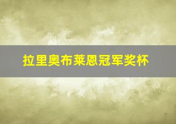 拉里奥布莱恩冠军奖杯