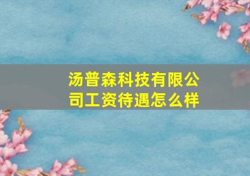 汤普森科技有限公司工资待遇怎么样