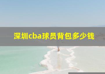 深圳cba球员背包多少钱