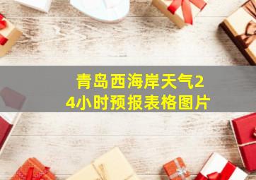 青岛西海岸天气24小时预报表格图片